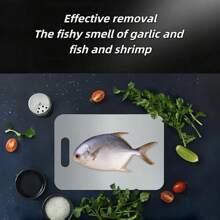 1 件不锈钢切菜板 - 100% 纯不锈钢厨房切菜板 - 领先的卫生和耐用性，双面不锈钢切菜垫，食品安全，易于清洁，金属，适用于肉类、蔬菜、水果 - 銀色 - 查看 8