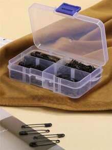 1 Set 4 Größen Edelstahl Nadeln, Kleidungsetiketten Nadeln, Mehrzweck Nadeln mit Aufbewahrungsbox, Kleider Accessoires Nadeln für Kleidung, Tasche, Charm, Schule, Büro Accessoires, Hemden, Jacken, Schmuck, Weihnachten, Halloween, Kleidung Nadeln, lustige, süße Lehrer Geschenke, Kostüm Accessoires, Taschencharms - Verschiedenfarbig - Übersicht 4