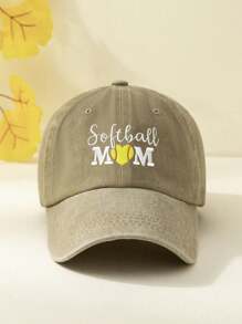1pc Outdoor Embroidered "SOFTBALL MOM" Heart Baseball Cap, Adjustable, Sun-Protective, Casual, Suitable For Spring/Autumn Travel, Beach, Men & Women, Youth, Valentine's Day, Y2K Style - Embroidery - View 12