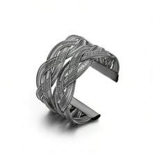 1pc Women's Fashionable High-End Woven Hollow Bracelet, Spring Adjustable Wrap Wrist Accessory