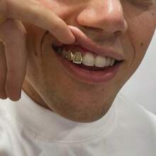 THATBOY Set de 3 joyas de rapero de moda estilo hip hop personalizadas, grillz de cobre con circonita hueca, un regalo genial para hombres y mujeres