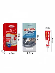Gel removedor de moho y manchas de moho - Potente gel limpiador para eliminar el moho en paredes, azulejos, grietas, refrigeradores, lavadoras - Limpieza efectiva de manchas en el hogar, cocina, baño, pisos - Se envían dos accesorios al azar (nuevo o antiguo empaque) - Multicolor - Ver 7