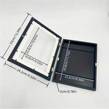 磁性相框家具装饰 - 双层艺术展示架，适合节日家居装饰和独特的节日礼物 - 黑色-均碼 - 查看 2