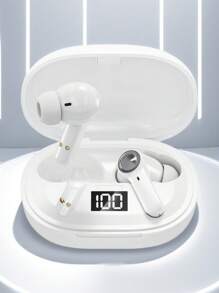 WoSD Fones de Ouvido Gêmeos WoSD, Fones de Ouvido para Casais, Fones de Ouvido Sem Fio Duplos com Estojo de Recarga, Visor LED, Controles Táteis, Isolamento Acústico, Longo Alcance, Bateria Recarregável de Polímero de Lítio, Compatível com Dispositivos Apple e Android