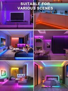 1pc 3.28ft/9.84ft/16.4ft/32.8ft/49.2ft USB LED Strip Light - RGB LED Lamp For Gifting, Home, Party Decoration, Suitable For Living Room, Bedroom, Bar, Cabinet, Shelf