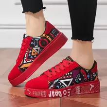 Women's Fashionable Anti-Slip Casual Sneakers, Matching Couple Sports Skate Shoes For Outdoor Hiking