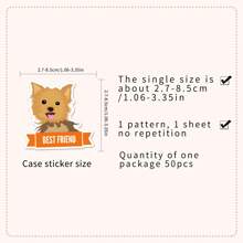 50 piezas Pegatinas con eslogan en inglés "Las mascotas son los mejores amigos de los humanos", diseño lindo y divertido, adhesivo, impermeable, para decorar maletas, botellas de agua, teléfonos, computadoras portátiles, monopatines, equipaje, cascos