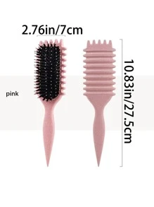 1 pieza Peine, hecho de tallos de nailon y trigo sarraceno, es un regalo perfecto para el Día de San Valentín. Presenta una función de masaje y se puede usar tanto en cabello seco como húmedo para desenredar y alisar el cabello sin nudos. Compacto y conveniente, fácil de transportar