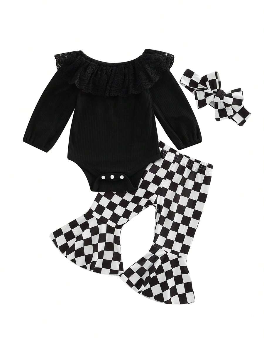 Baby Girls Rompers - Black - View 1
