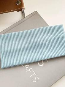 1 件新款针织发带女士时尚宽弹力头带运动瑜伽瑜伽发带柔软洗脸化妆头带女新款固定针织头带运动瑜伽吸汗记录弹力女士单色额韧带新款发带针织弹力运动瑜伽头带 - 彩色 - 查看 26