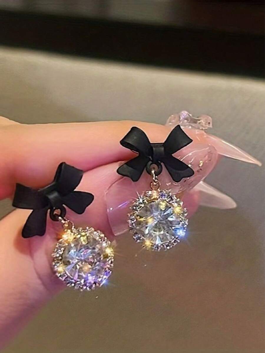 1 Paar kreative einzigartige Schleifenohrringe, süße elegante Mädchenohringe, modischer Schmuck