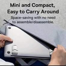 2 piezas Soporte portátil para computadora portátil: Invisible, plegable, ergonómico, de escritorio para computadoras portátiles de 10 a 18 pulgadas, tabletas, teclados y teléfonos - Material de aleación de aluminio, de vuelta a la escuela - Multicolor - Ver 3