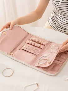 1pc Phụ kiện gấp gọn di động, Hoa tai và túi xách, 1pc Hộp đựng đồ trang sức đơn giản bằng PU, Có thể đựng đồ trang sức và những thứ khác, Thuận tiện để cất giữ và mang theo những vật dụng thiết yếu khi đi du lịch Những vật dụng thiết yếu cho kỳ nghỉ - Nhiều màu - Xem 6