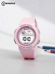 Candy Color Sports Watch For Teenagers, 30M Waterproof Swim, Luminous Alarm Clock Chronograph Shock Resistant Watch - Multicolor - View 4