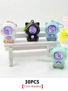 Rock, Paper, Scissors Puzzle Egg Keychain - A Variety Of Mini Finger Toys Suitable For Party Giveaways, Class Prizes, Backpack Pendants, Interactive Hand Games Accessories, Birthday Gifts, Good Gift Bag Stuffing - Party Game Toys With Abs Material - Multi-Piece Pack - Multicolor - View 10