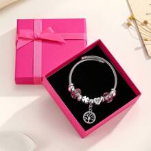 1pc Tree Of Life Charm Bangle Bracelet, Elegant Style, Stainless Steel Non-Fading, Adjustable Size, Suitable For Daily Wear And Gift-Giving, Ideal Gift For Special Ones, Women's Fashion Bracelet - Tree Of Life Bracelet - View 8