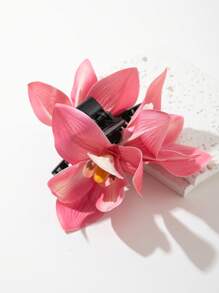 Claw Clips 4pcs Goddess Butterfly Hair Clips With Faux Flower, Romantic Atmosphere Hair Accessories, Suitable For Beach Photos And Vacation, School Stuff, College