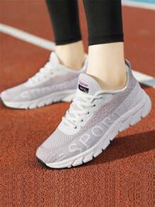 Tênis Casuais Esportivos e Confortáveis para Mulheres, Tênis para Caminhada Leves e Respiráveis com Plataforma de Cunha Bicolor, Sapatos Casuais de Tecido de Verão com Bico Redondo Simples, Sapatos Femininos, Tênis de Plataforma Bicolor e Confortáveis, Sapatos de Caminhada de Malha Respiráveis e de Cunha para Praia e Férias de Verão, Tênis Casuais Minimalistas Leves e de Alta Qualidade para Uso Externo, com Sola Antiderrapante e Durável