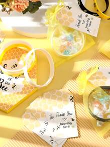 12pcs Bee Bracelets, Silicone Bee Bracelets, Multi-Color Bee Themed Party Favors, Bee Decorations, Bee Wristbands, Bee Birthday Party Supplies - Multicolor - View 4