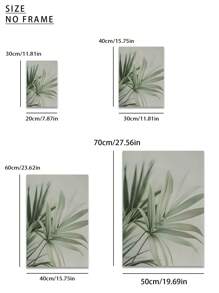 1/3Pcs, Unframed, High Quality Print Painting, Modern Style, Green Leaves, Botanical Natural Scenery, Creative Trio, Wall Art Poster, Home Decoration, Suitable For Living Room, Sofa, Bed, Hallway, Bedroom, Bathroom, Office, Perfect Art Gift