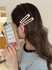 6 Pcs Minimalist Frosted BB Hair Clips, Cute Side Bangs Hair Pins, Sweet Girls' Headwear Accessories, Hair Barrettes Claw Clips, School Stuff