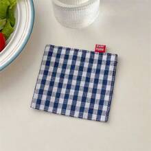 1pc 2-In-1 Square Coaster - Ins Style/Countryside Style, Double-Layered Fabric Insulation Pad, Non-Slip Mat, Decorative Mat, Absorbent Pad, Suitable For Dining Table, Living Room, Bedroom Decor And Use