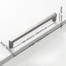 1pc Simple Quadrate Aluminum Alloy Black Brushed Furniture Cabinet Door Handles Drawer Knobs Glass Cabinet Wardrobe Door Pulls Furniture Handle Hardware