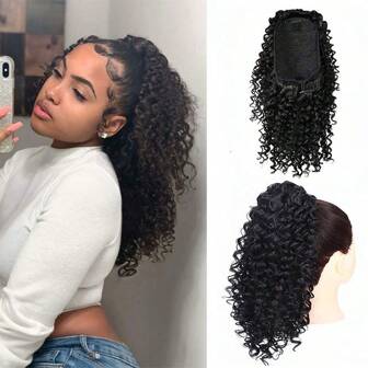 35厘米长抽绳女士迷你马尾辫，适合日常外出、约会等各种场合