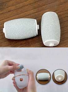 4 件/包足部锉刀替换滚轮套装，电动足部磨刀器备用磨头，电动去茧器配件，用于去除硬皮，适用于电动足部锉刀和足部去皮器，足部修脚工具磨头