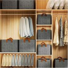 Clothes Cationic Storage Box, Drawer Style Fabric Container Box, Linen Fabric Foldable Storage Box, Canvas Quilt Bag Closet, Organizer And Storage Bag With Reinforced Handles For Organizing Blankets Bedroom Closet Dormitory Sweaters