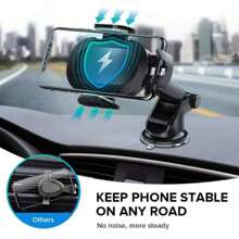 Soporte de teléfono para coche de 360° para parabrisas, compatible con teléfonos móviles y smartphones universales, incluido el compatible con iPhone