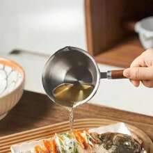 Hot Oil Pouring Oil Special Small Pot Stainless Steel Oil Pot Mini Household Stir-Fry Oil Multi-Function Burning Oil Pouring Hot Oil Pot