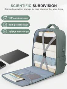 Carry On Backpack Travel Backpacks Flight Approved Large Capacity Nylon Fabric Waterproof Hiking Backpack Outdoor Computer Backpack For Travel Camping Hiking For Men And Women Gift For Mom Dad Daughter Friend New Year's Day Gift Valentine's Day Gift Travel Accessories Cabin Bag Travel Bag - Olive Green - View 4