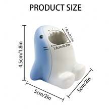 1pc Cute Cartoon Toothbrush & Pen Holder For Kids - Mini Animal Resin Organizer For Bathroom, Vanity, Office, School, Or Dorm - Fun & Creative Storage Solution