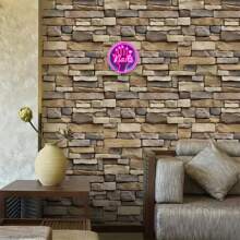 Vivid Neon "Nail" Sign - Circular Aluminum Wall Art With Pink And Purple Glow, Great For Home, Bar, Cafe Decor - Fashionable Tin Art, Perfect Gift For Friends, Family, DIY Lovers, Neon Sign For Wall Decoration, Random Hole Design Gifts Birthday Graduation