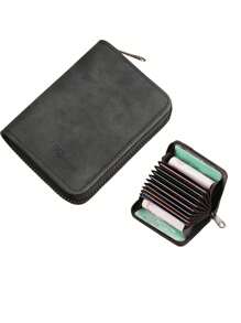 9 个卡槽男/女紧凑型信用卡夹，多卡容量超薄一体式卡包，适合青少年、休闲户外、运动、旅行、毕业、生日配件 - 彩色 - 查看 15