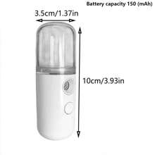 30ml Mini Nano Facial Mist Sprayer, Portable Face Steamer With USB Nano Mist Nozzle, Handheld Face Mister Humidifier For Skin Care, Makeup - White, Blue, Pink