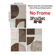3pcs Have Framed Canvas Painting And Poster, Ready To Hanging, Bohemian Style - Abstract Graphic Art Home Decor, Wall Art, Room Decor, Home Murals, Hd Printing, Ideal For Gifts, Living Room, Bedroom, Dining Room, Office Decoration Picture, With Frame Birthday Graduation