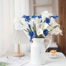 1 pièce de fleurs artificielles, faux lys de Calla, décoration florale pour la maison, décoration de mariage. Signification : pureté, noblesse, amour, espoir, résilience, humilité