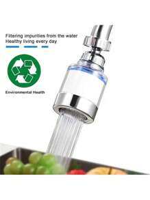 1pc Faucet Water Filter, Twist-On Faucet Mount Water Purifier, Filters Chlorine, Fluoride, Heavy Metals & Hard Water For Kitchen, Bathroom
