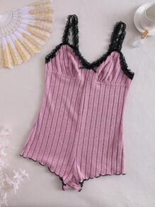 Dames romper met geplooide bandjes, nachtkleding, vakantie