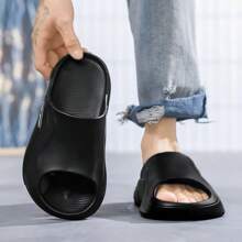 New Summer Beach Shoes, Casual Outdoor Home Slippers, Thick Sole Sports Sandals - Black - View 3