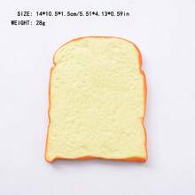 1 件逼真 PU 慢回弹假面包装饰、烘焙摄影道具面包模型、减压和新奇玩具