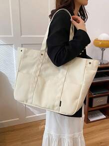 新款时尚美学多口袋手提包，大容量手提包和单肩包 - 彩色 - 查看 4