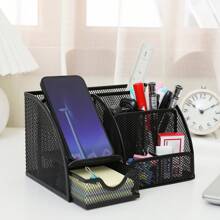 1pc Desk Organizer, Office Desk Organizer With Drawer, Pen Holder, Large Space Desk Accessories And Workspace Organizers, Desk Organizers And Accessories For Office, Home, School, Office Desk Accessories And Desk Supplies, Desk Organization, Office Supplies Organizer And Office Accessories For Women, Men, Students Back To School - Multicolor - View 9