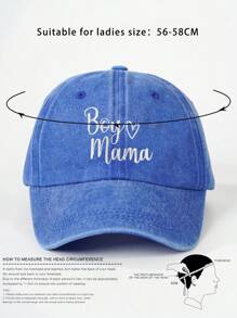 1 Stück Outdoor bestickte "Junge liebt Mama" verstellbare Baseballkappe, Sonnenschutz Lässig Hut geeignet für Frühling, Herbst, Reisen, Strand, Herren, Damen, Jugendliche, Valentinstag, Y2K Stil
