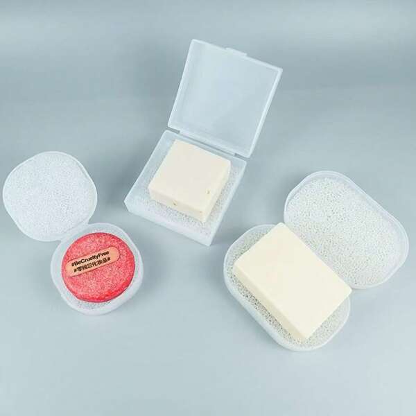 2 Stücke Seifenschale Set mit Halterung, geeignet für Badezimmer, Camping, Fitnessstudio, transparente tragbare Reise-Seifenbox mit Klapptop & Schwamm, PP Aufbewahrungsbox mit Verschluss, Mini quadratische Größe: ca. 3.149*3.149*1.57 Inch (L x B x H), Groß: 9 x 6 x 3 cm, Klein: 5 x 5 x 3 cm, Rückkehr zur Schule