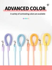 1pc Reflective Dog Leash With Comfortable Padded Handle, Braided Nylon, Shock Absorbing Outdoor Training Pet Lead For Large/Medium/Small Dogs, 360° Swivel Tangle-Free Snap Hook