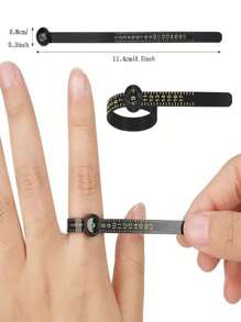 Ring Size Adjuster For Loose Rings, 12 Packs 4 Sizes Invisible Clear Silicone Ring Protector With Finger Size Measuring Tool, Ring Adjuster Tightener Spacer Fits Oversized Rings, Makes Ring Smaller Without Resizing - Multicolor - View 5