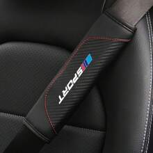 2件碳纤维安全带肩带套适用于宝马X1 X3 X5 E70 F15 F48 G30 G20 F30 F10 E90 E60 Z4汽车安全带套 - 均碼 - 查看 2